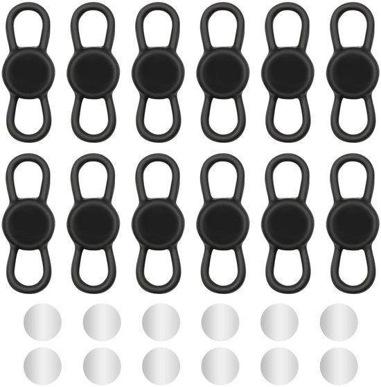 Set di 24 tenere matite magnetiche + piastre metalliche, adesive, tenere matite magnetiche in silicone per whiteboard, frigorifero, laptop, scrivania, vetro, scuole, uffici