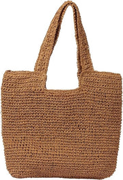 Borsa da spiaggia per donne - Borsa grande e morbida per vacanze estive, grande borsa da spalla per la spiaggia, lattino estivo