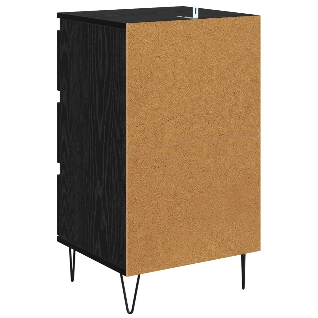 Credenza con cassetto Rovere Nero 40 x 35 x 70 cm 881707