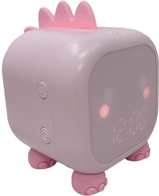 Alarmando per bambini - Modello per bambini - sveglia per bambini - Lampada da notte con design di dinosauro verde
