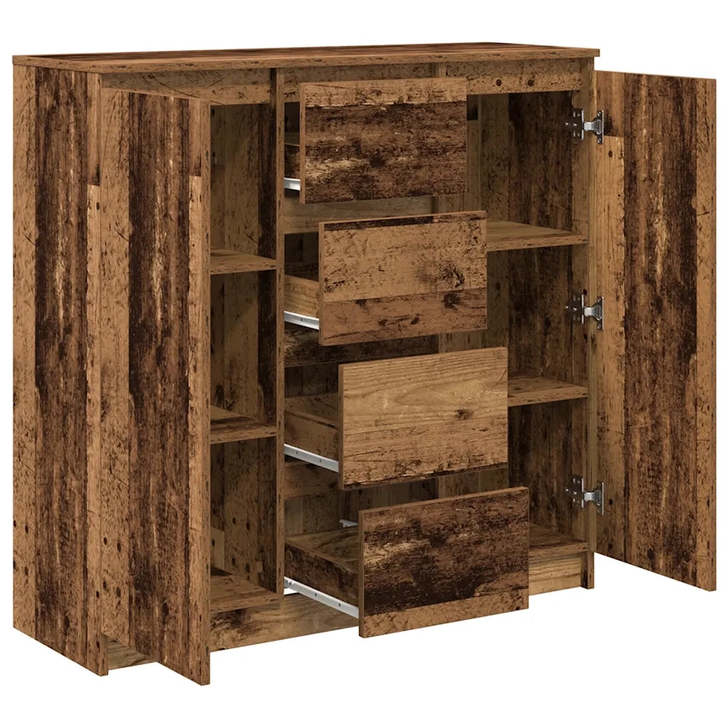 Credenza con Cassetti Legno Antico 100,5x35x98,5 cm Truciolato 3328460