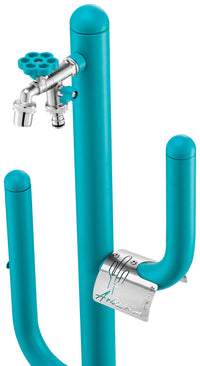 Fontana a Colonna Rubinetto Doppio in Ottone e Porta Tubo Arizona Belfer 42/ARZ Turchese