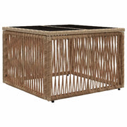 Tavolo da Giardino | Tavolino da esterno Beige e Nero 55 x 55 x 37 cm