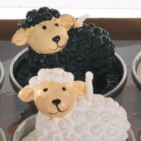 Set 18 Candele a Forma di Pecore H 45 cm