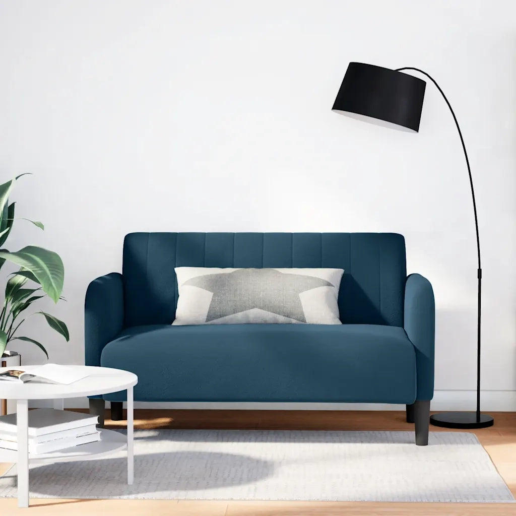 Divano Divanetto Blu 109 cm in Velluto 4100586