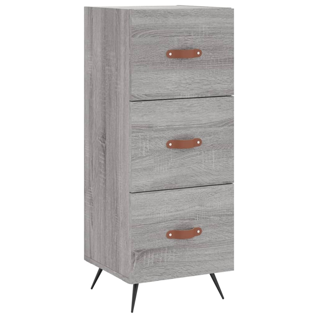 Buffet credenza cassettiera armadio mobile contenitore organizer cucina soggiorno salotto rovere Sonoma alto 34,5 x 34 x 180 cm legno ingegnerizzato grigio 02_0035280