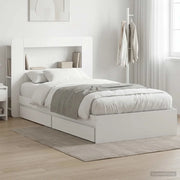 Telaio del letto con storage con cassetto Bianco 90 x 200 cm