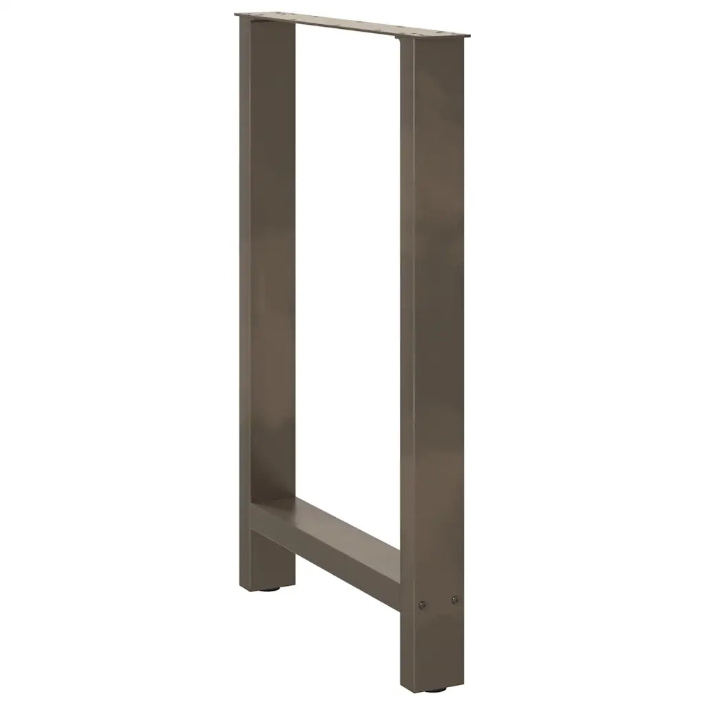 Gambe per tavolo da bar in acciaio naturale 2 pz 60x(90-91) cm in acciaio 4013335