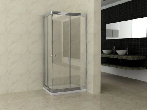 Box doccia Cristallo 6 mm trasparente apertura angolare scorrevole - Misura: 80 x 100 x h195 cm