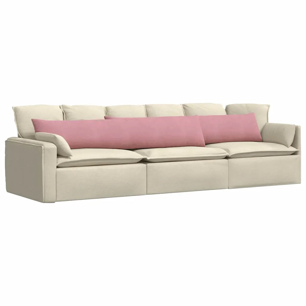 Cuscini da Divano 2 pcs Rosa 200 x 40 cm Tessuto in Cords