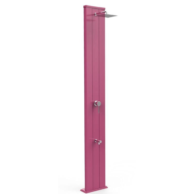 Doccia Solare In Alluminio Dada S 40 Litri Con Miscelatore E Lavapiedi Colore Fuxia Cv-D420/4003