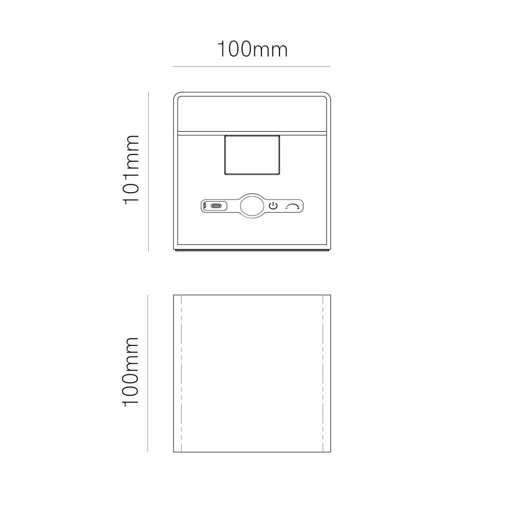 Beneito Faure Applique Led a Batteria con Sensore di Movimento Lek Sensor - 6W, 3000K, Ricarica USB-C, IP54 - Plafoniera da parete Nera