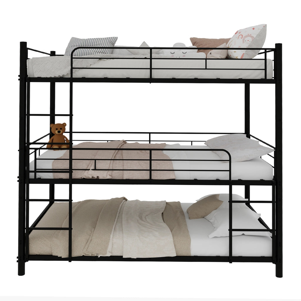 letto a castello in ferro nero 92 x 192 cm