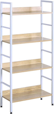 Libreria per Studio Ufficio Scaffale a 4 Ripiani Mensole in Legno Fioriera Porta Piante RGB9304hei