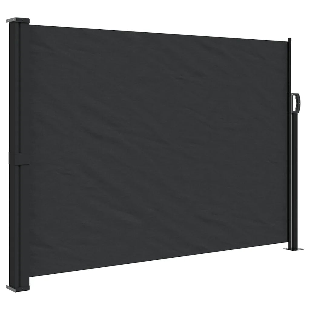 Tenda da Sole Laterale Retrattile Nera 140x500 cm 4004414