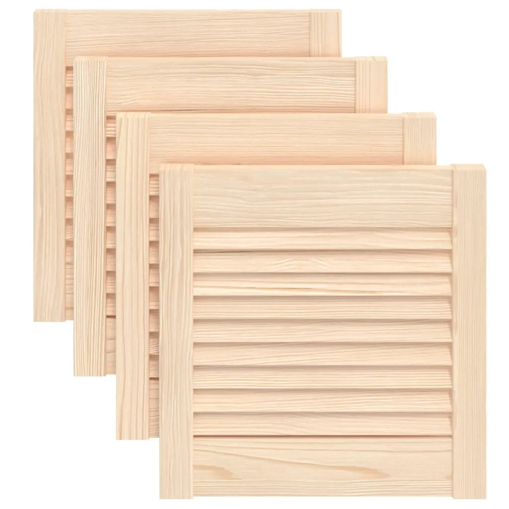 Ante con Design a Lamelle 4 pz 39,5x39,4 cm in Legno di Pino 151108