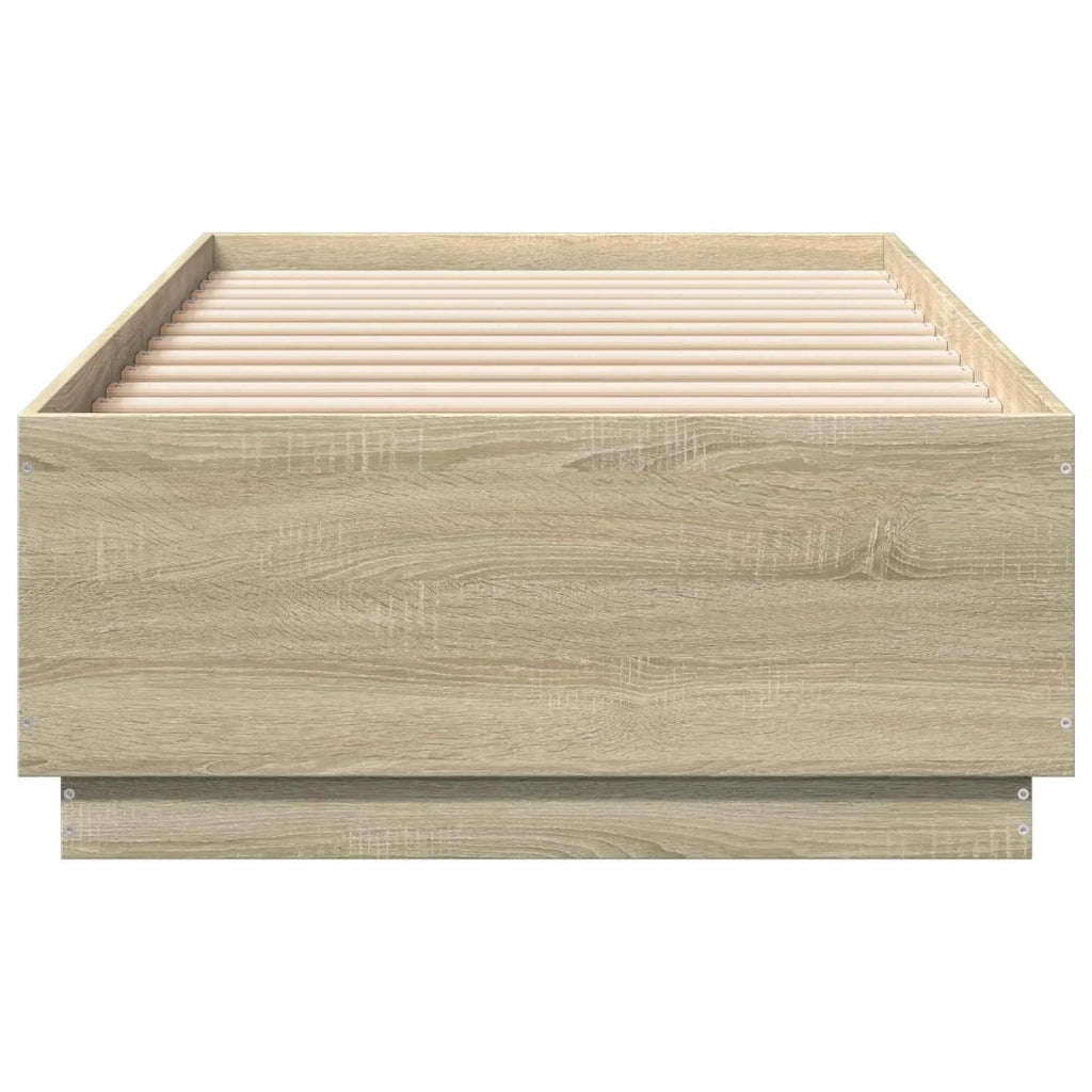 Letto con LED Rovere Sonoma 80 x 200 cm Legno ingegnerizzato 3429566