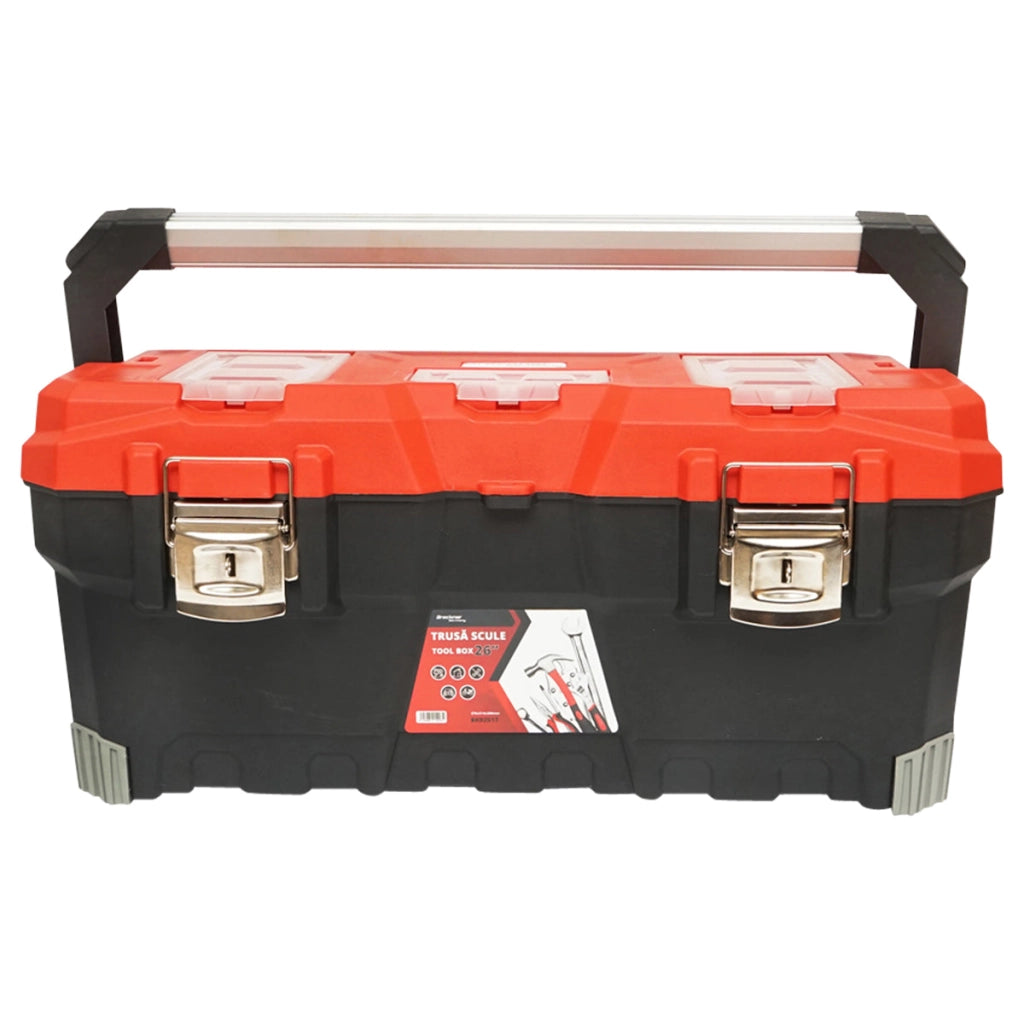 Cassetta portautensili professionale con manico in alluminio 676x314x300 mm – Breckner Germany