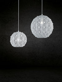 Lampada a Sospensione da Interno  E27 in Metallo Bianco