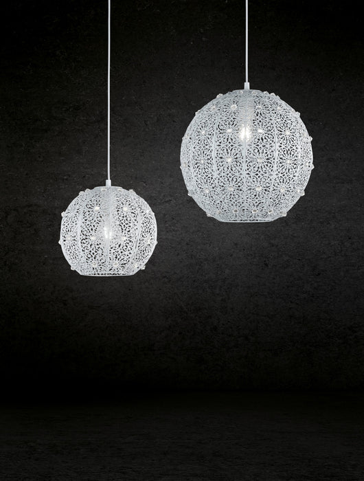 Lampada a Sospensione da Interno  E27 in Metallo Bianco