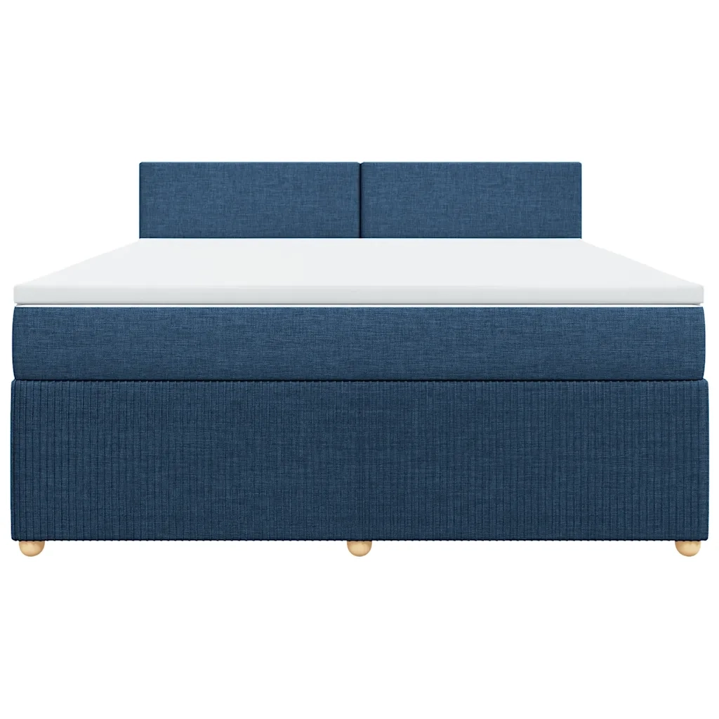 Giroletto a Molle con Materasso Blu 180x200 cm in Tessuto 3289834