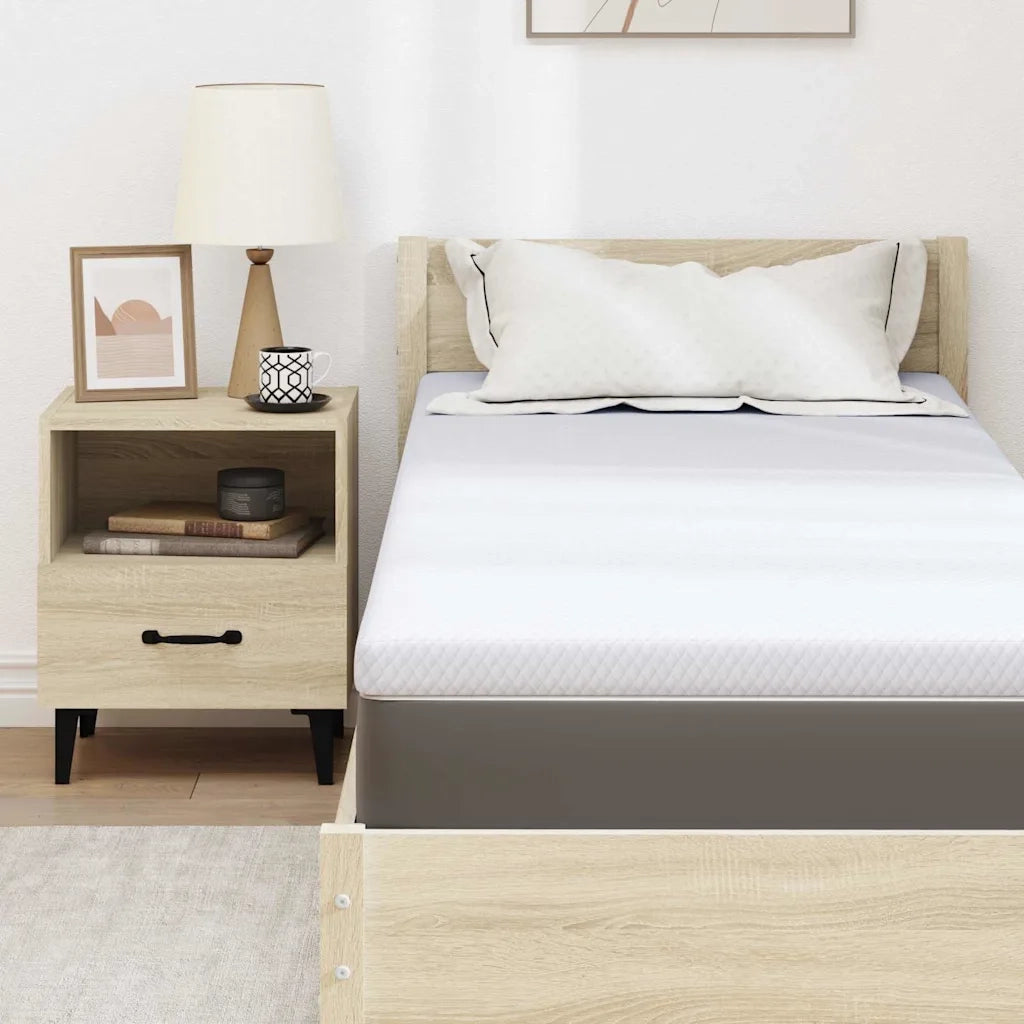 Topper per materasso Bianco 70 x 200 cm Tessuto Jacquard 4106220