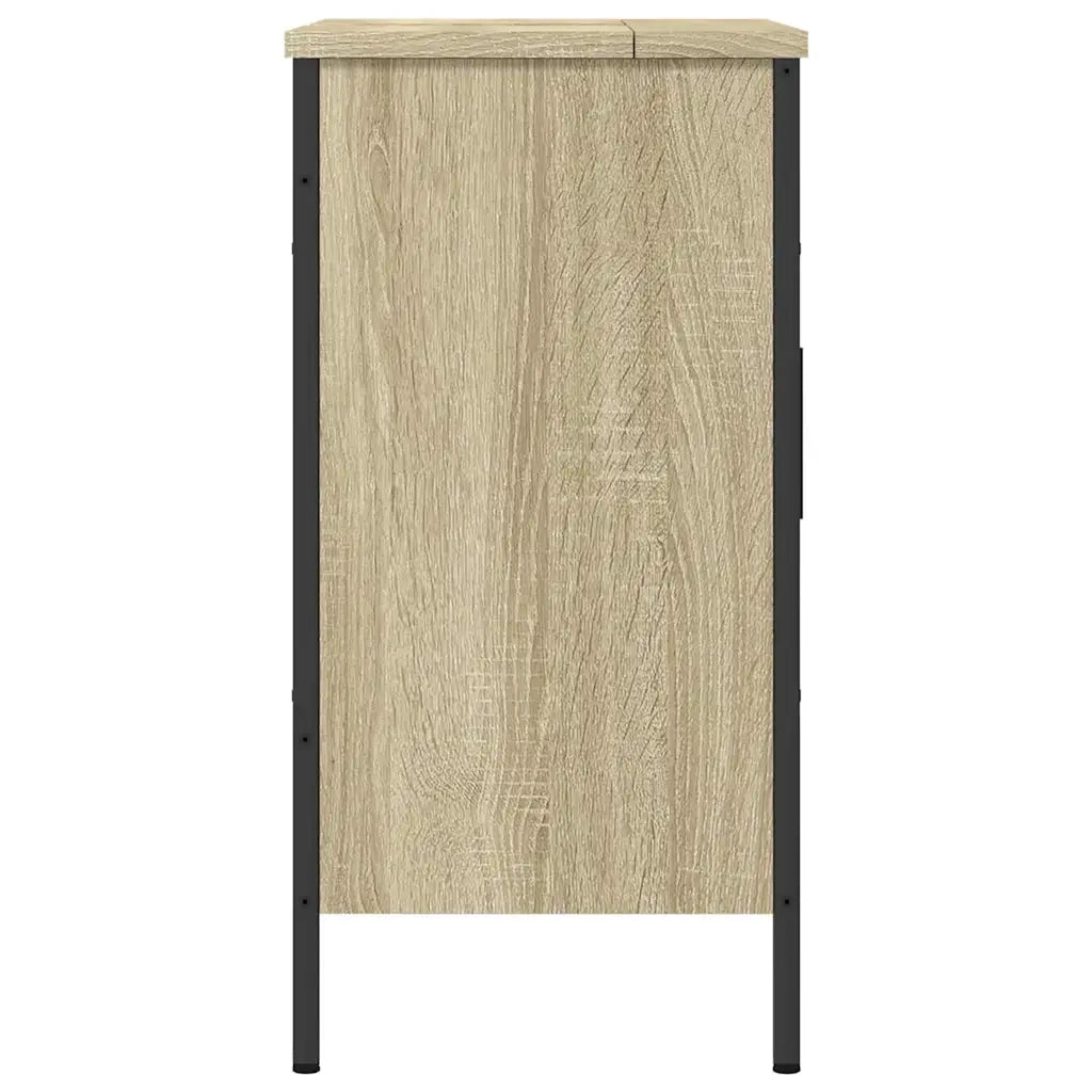 Mobile bagno dal design moderno 60 x 30 x 60 cm con efficiente spazio contenitivo in legno composito rovere Sonoma 02_0049443
