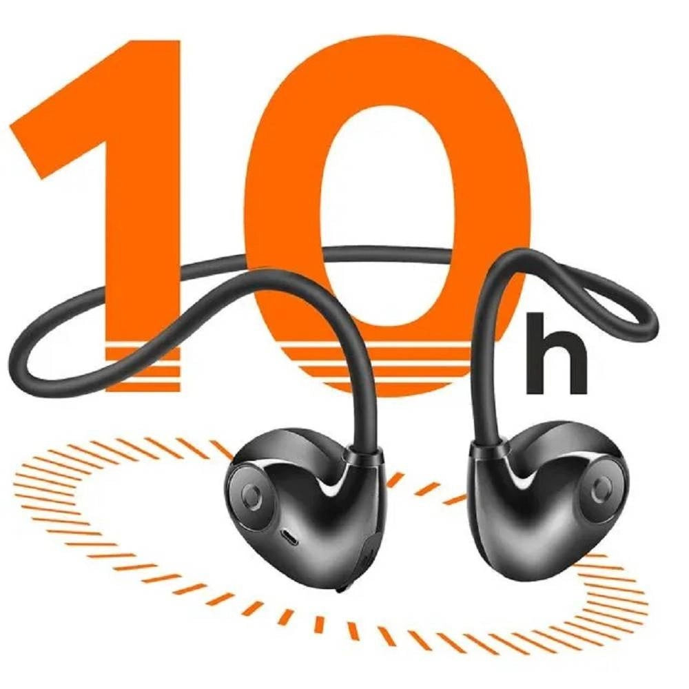 Trade Shop - Auricolari Sportivi Conduzione Ossea Cuffie Bluetooth Senza Fili Hi8 Android Ios -