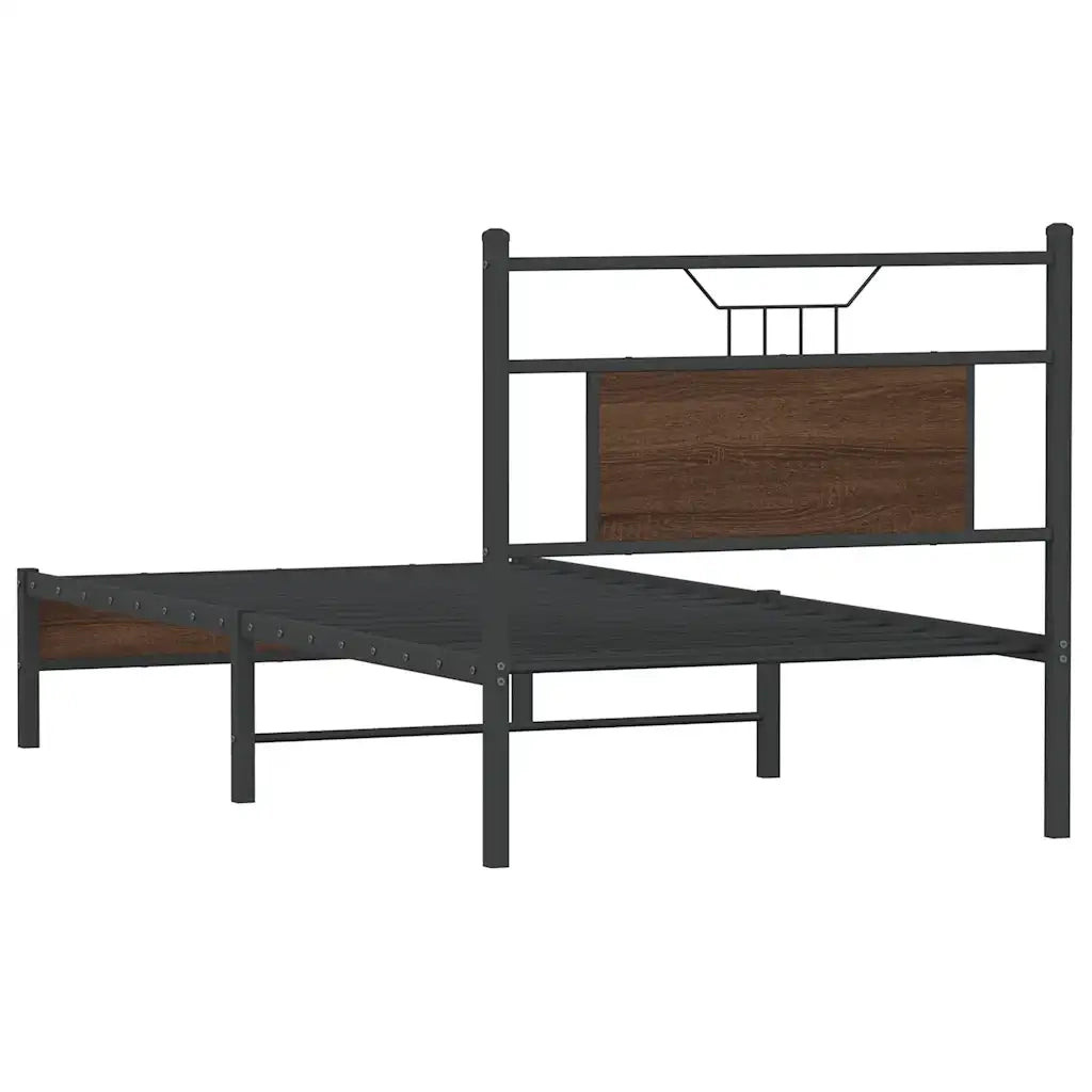 Giroletto senza Materasso Rovere Marrone 75x190cm in Truciolato