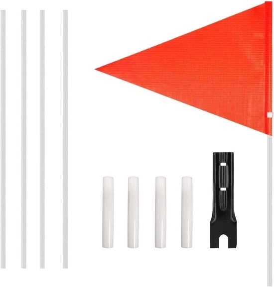 Sicurezza per bicicletta - Flessibile - Altezza regolabile - Forma triangolare - Accessori per bicicletta - Adatto per ogni tipo di bicicletta