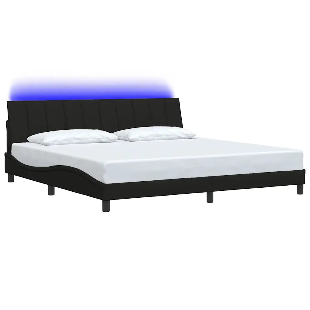 Giroletto senza Materasso Hanko Nero 200x200 cm in Tessuto 3310484