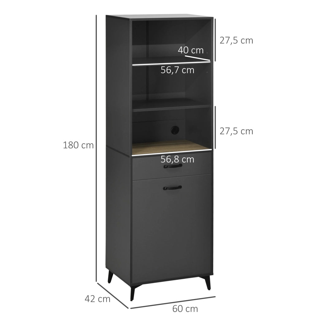 Credenza ¨C zephmum ¨C grigio effetto quercia design industriale