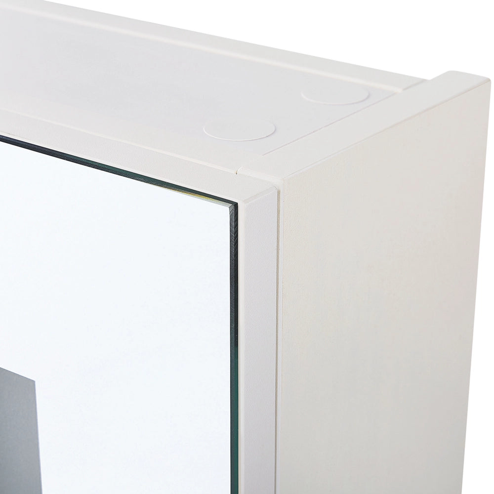 Armadietto a specchio per bagno in multistrato argento 60 x 60 cm Armadio pensile a 2 ante con luci a LED