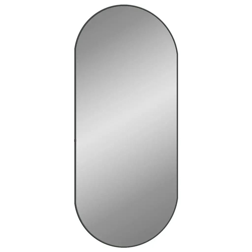 Specchio da Parete Nero 100x45 cm Ovale 348208