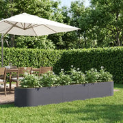 Letto rialzato da giardino Antracite 300 x 40 x 40 cm Acciaio 8011728
