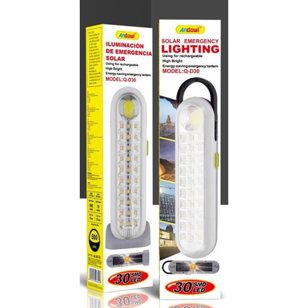 Trade Shop - Luce Di Emergenza Solare 30 Luci Led Smd Ad Alta Luminosità Ricaricabile Portatile Q-d30 -