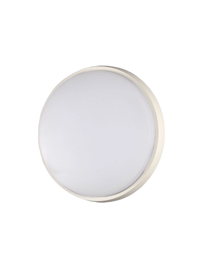 Olly Plafoniera LED Moderna Rotonda IP54 23W 2700lm 3000K Bianco Struttura in Metallo e Policarbonato Ø240mm Codice Articolo 3315-61-102