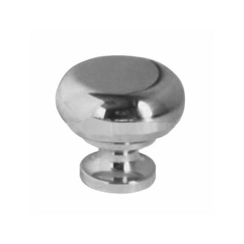 Pomolo Tondo Ottone Cromato mm 25
