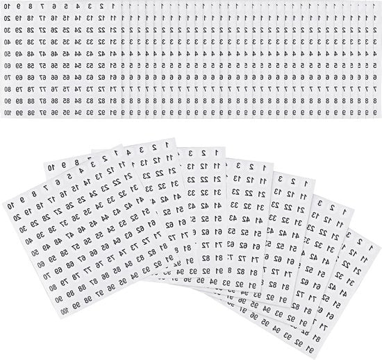 30 etichette numeriche piccole, ronde e autoadesive, da 1 a 100, etichette vinili idrorepellenti per ufficio, scuola e archiviazione.