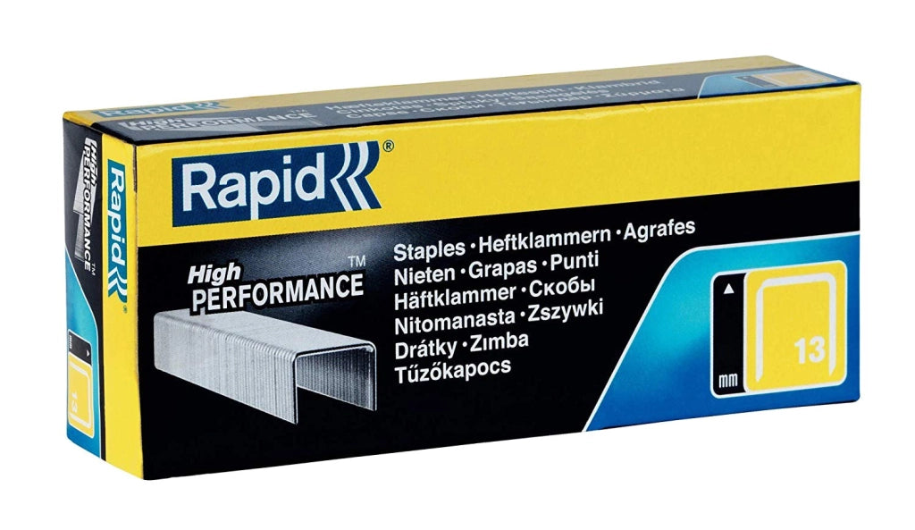 GRAFFE PER CUCITRICE A MARTELLO n°13 per codice 0497002 - H. 4 mm - confezione 5000 pezzi - RAPID