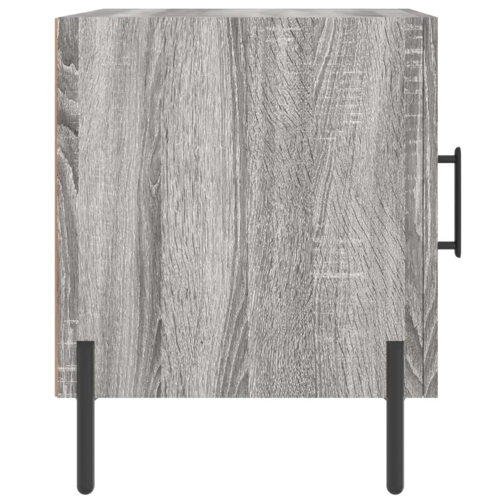 Comodino Grigio Sonoma 40x40x50 cm in Legno Multistrato 827592