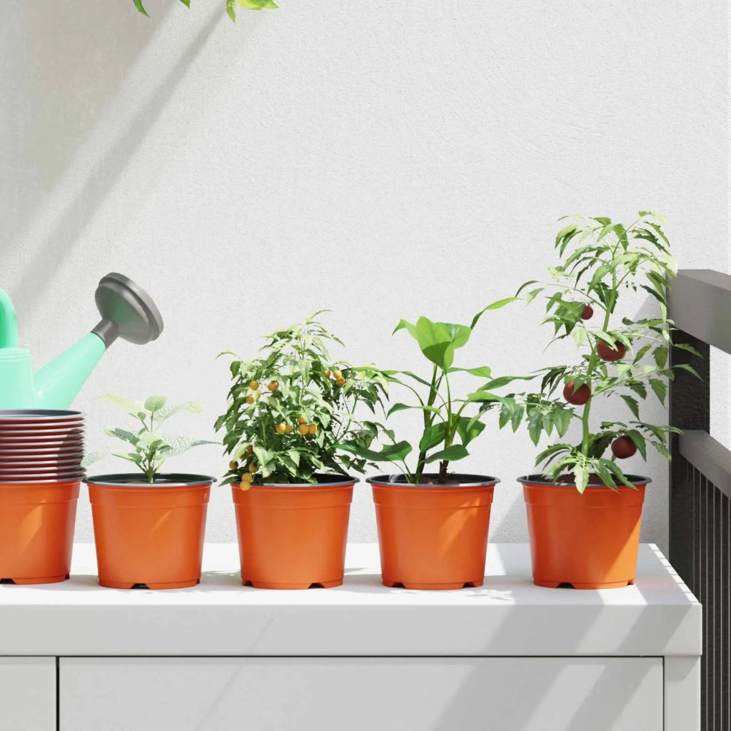 Vaso per Fiori 200 pz-Fioriera Piccola-Contenitore per Piante Ceramica ? 15 x 12.5 cm Plastica