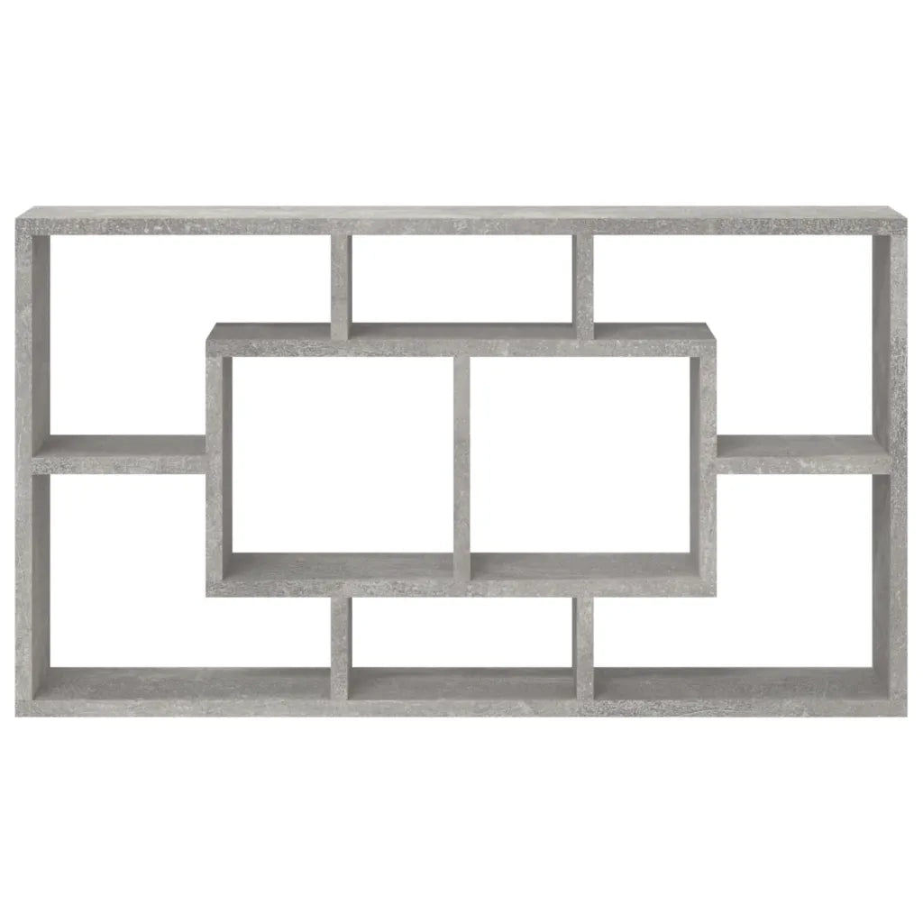 Scaffale a Muro 8 Scomparti Grigio Cemento 342590