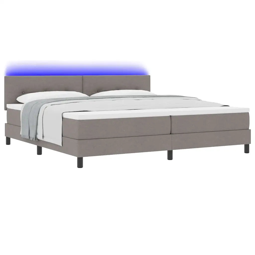 Letto a molle con materasso con led Talpa 200 x 200 cm Tessuto