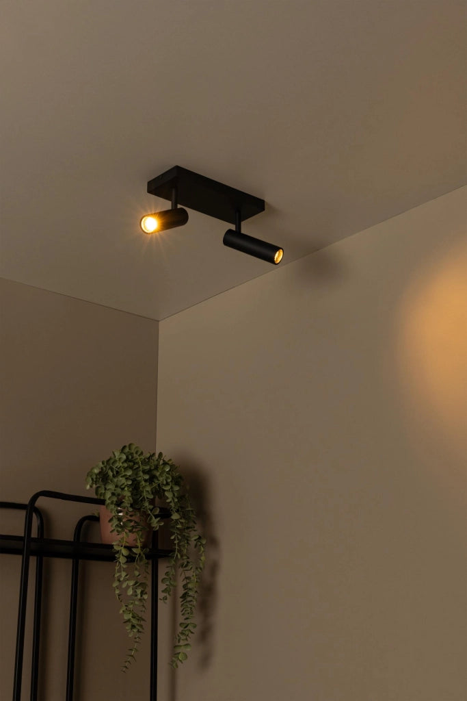 Faretto da soffitto GRADO 2xMR11 nero Lucide