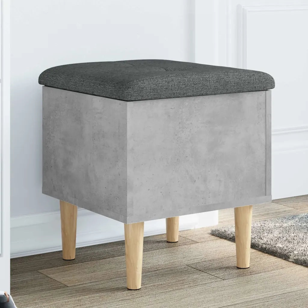Panca Portaoggetti Grigio Cemento 42x42x46 cm Legno Multistratocod mxl 109647