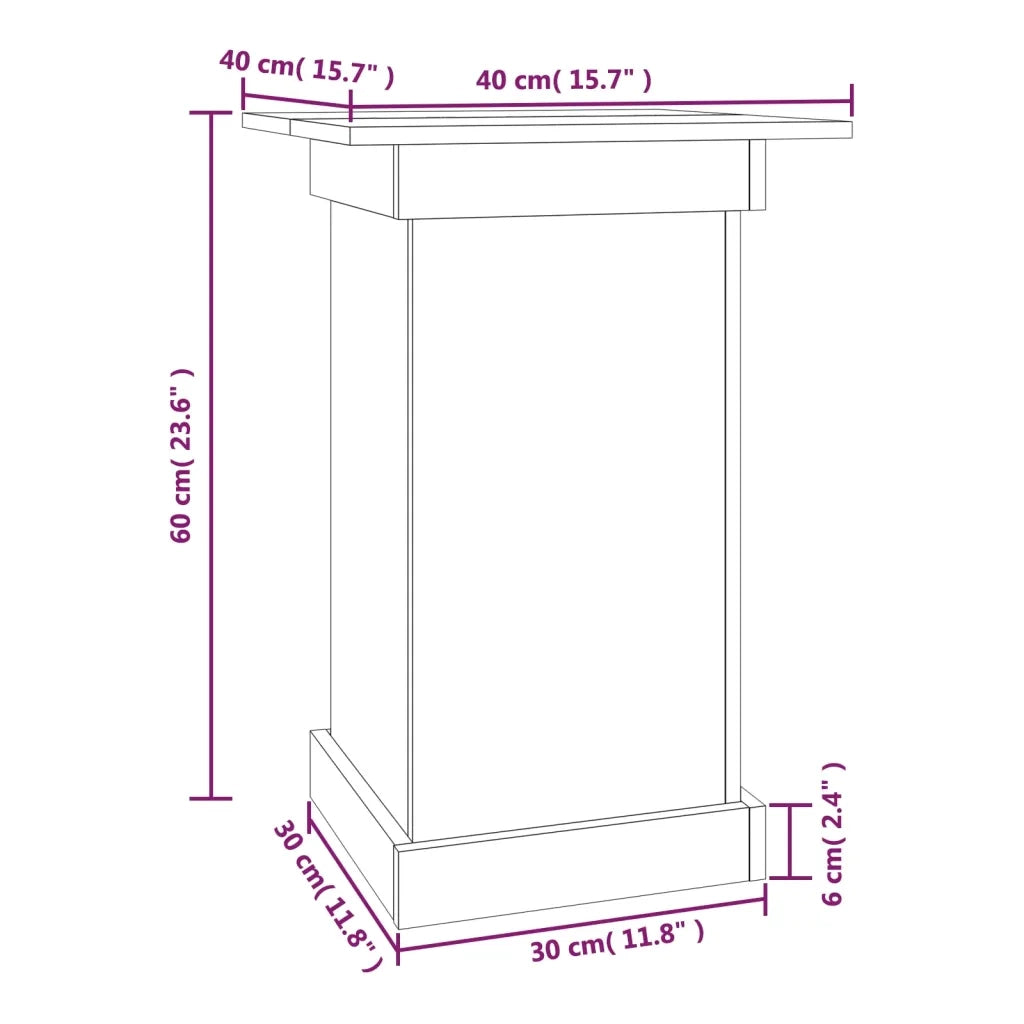Portafiori grigio 40x40x60 cm in Legno Massello di Pino cod mxl 61222