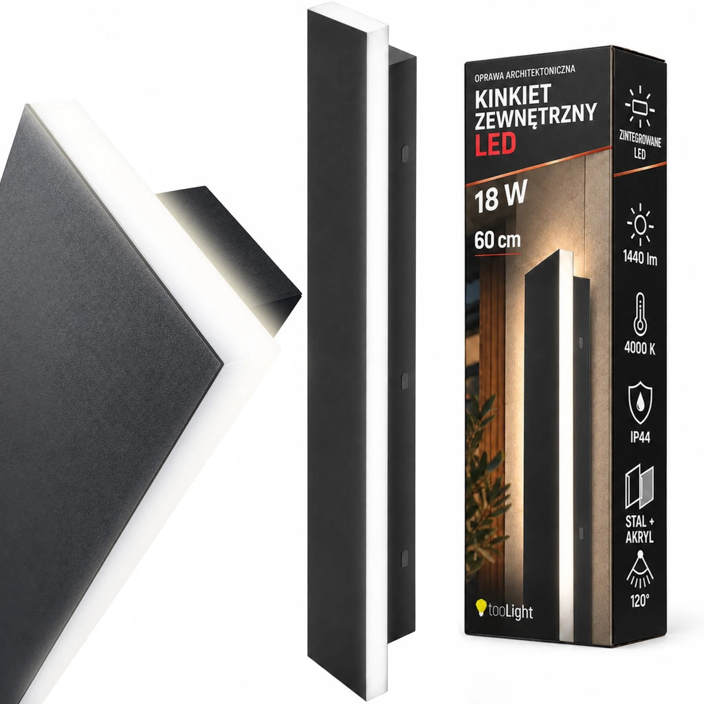 Lampada Da Parete Led Per Facciata Jnh035-g 60 Nera