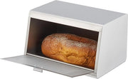 Contenitore per pane in acciaio inox HxLxP 205-345-235 metallico contenitore per pane da cucina da banco d'angolo argento
