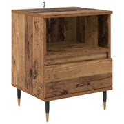 Comodino | Armadio da Notte | Mobiletto da notte con cassetto Legno vecchio 40 x 35 x 50 cm